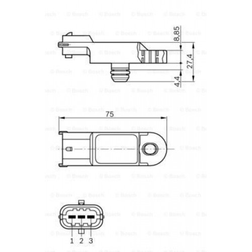 Bosch Pressure Sensor 0281002616