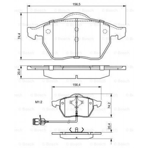 Bosch Brake Pad (Front) 0986460937