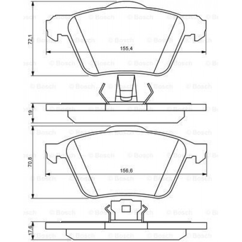 Bosch Brake Pad (Front) 0986494158