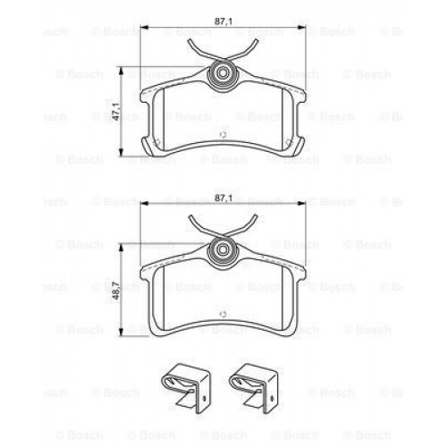 Bosch Brake Pad (Rear) 0986494274