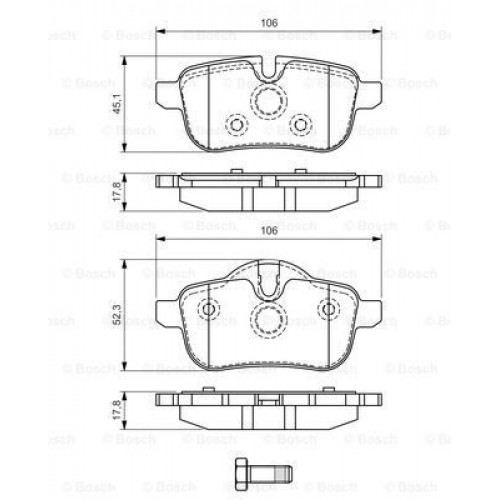 Bosch Brake Pad (Rear) 0986494450