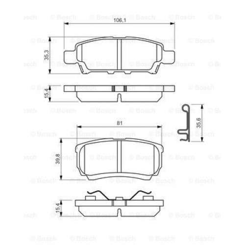 Bosch Brake Pad (Rear) 0986494502