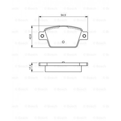 Bosch Brake Pad (Rear) 0986494536