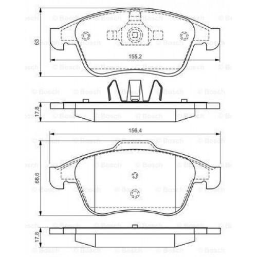 Bosch Brake Pad (Front) 0986494556