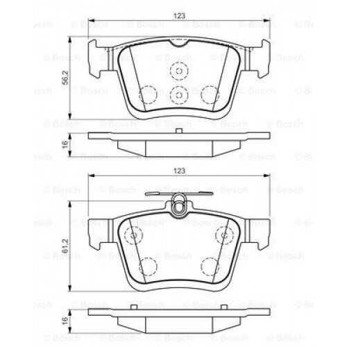 Bosch Brake Pad (Rear) 0986494659