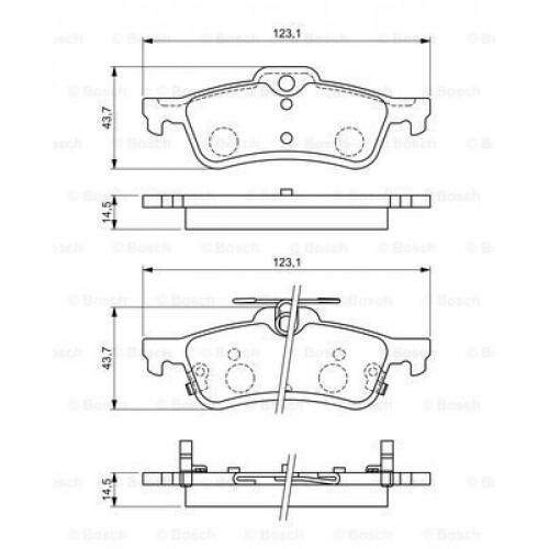 Bosch Brake Pad (Rear) 0986494719