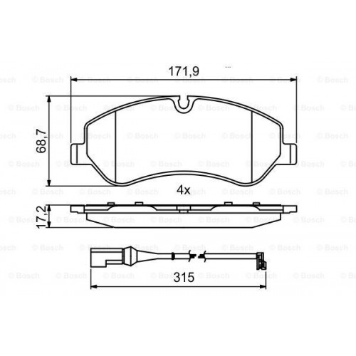 Bosch Brake Pad (Front) 0986494844