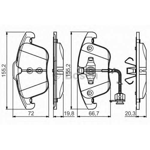 Bosch Brake Pad (Front) 0986495129