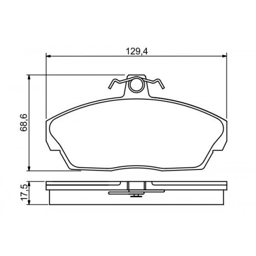 Bosch Brake Pad (Front) 0986495228