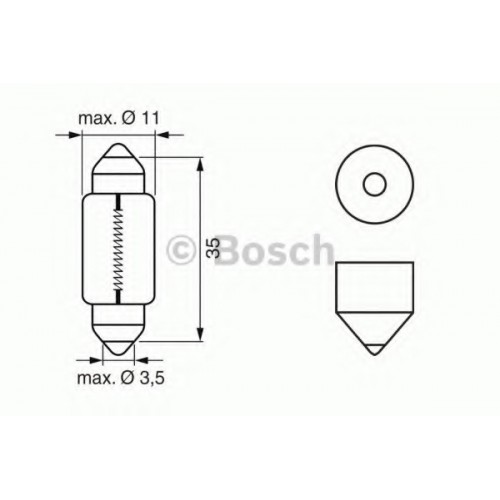 Bulb Truck Light 24V C5W 5W SV8.5-8 Bosch 1987302507