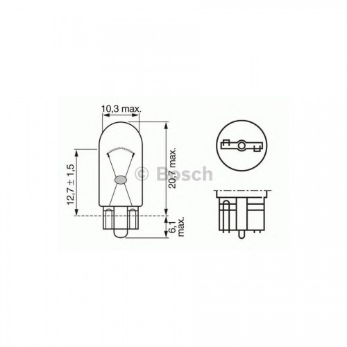 Bulb Truck Light 24V W3W 3W W2.1X9.5D 2841 Bosch 1987302517