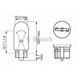 Halogen bulb XENON effect 12V - H7 55W - BOSCH XENON BLUE – DAC Srl