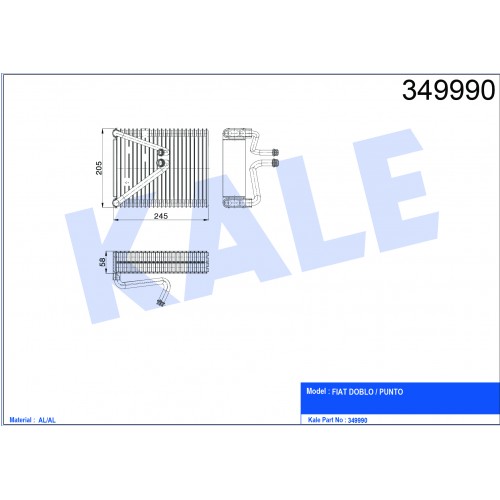 Evaporator FIAT OEM 46770820