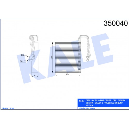 Evaporator FIAT OEM 6845622