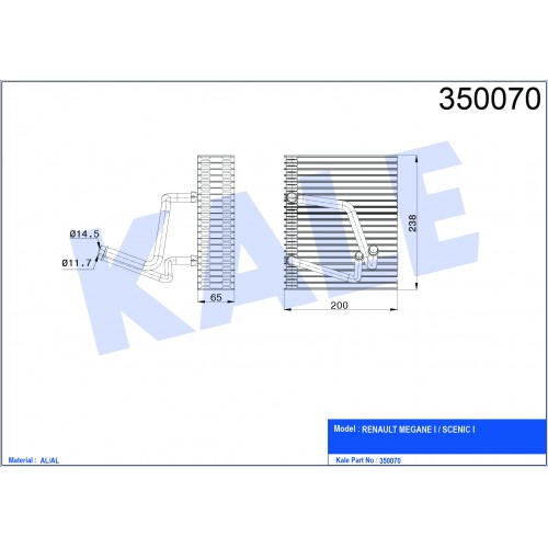 Evaporator RENAULT OEM 7701206046